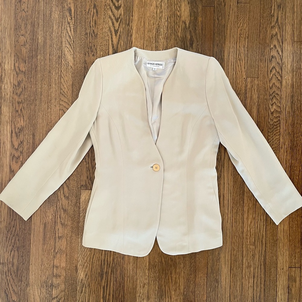 Vintage Giorgio Armani Cream Blazer